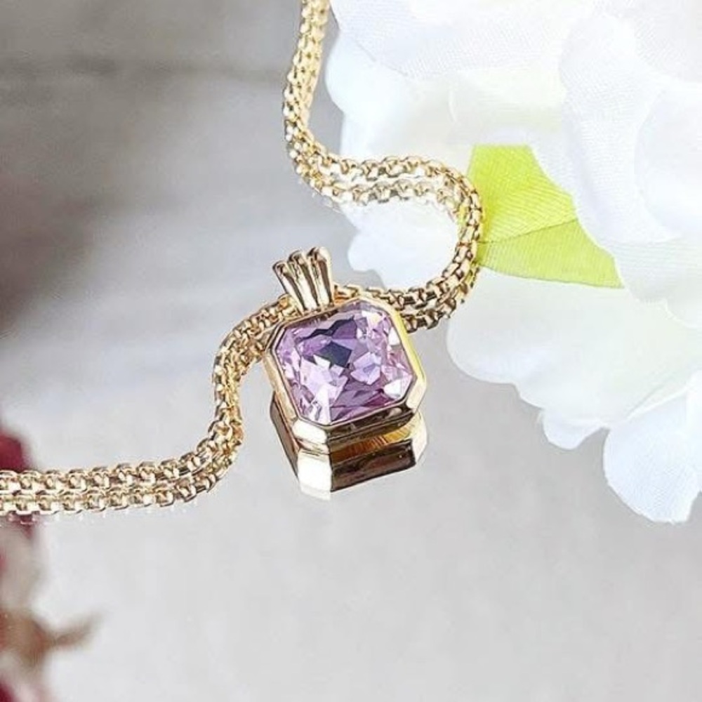 Park Lane “ORCHID” Gold and Purple Pendant Necklace